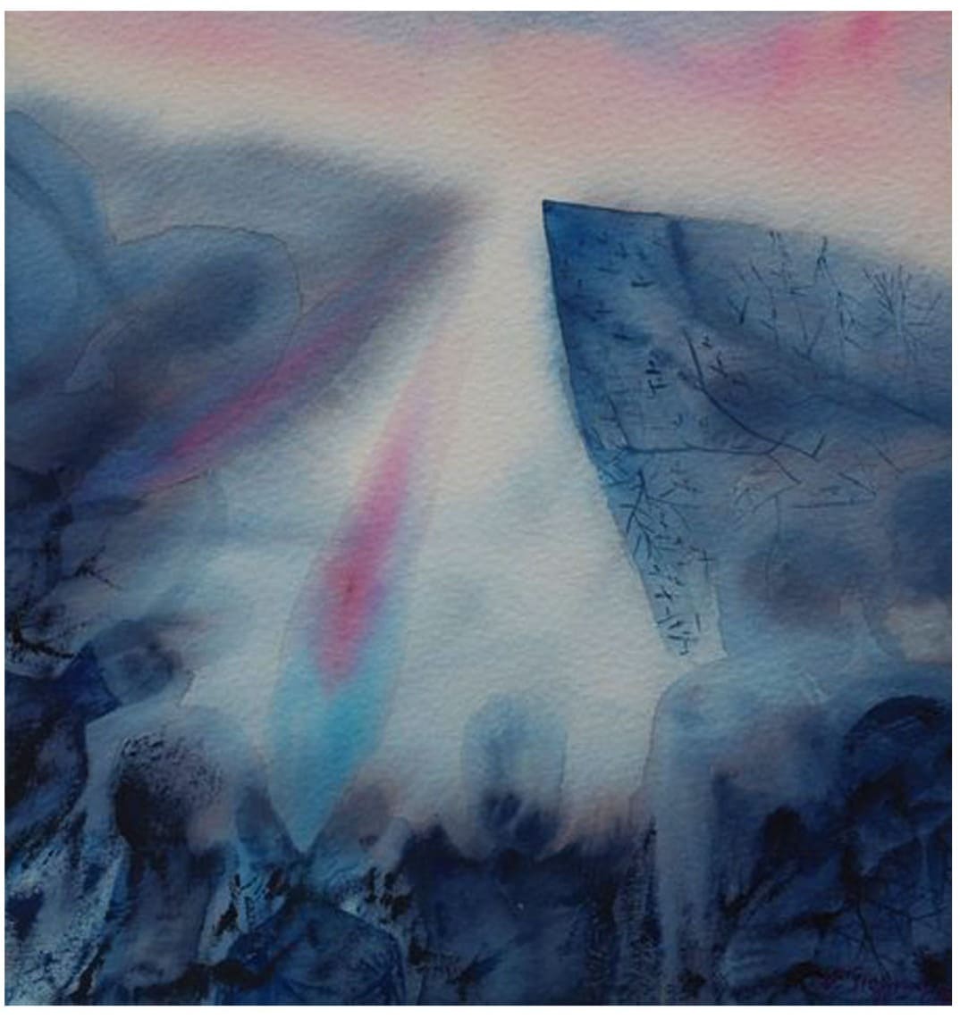 El túnel-entre 2001-2019-técnica mixta sobre papel-27x24cm