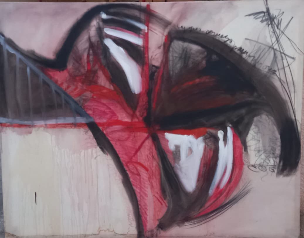 Hay que ser ciego para no ver - técnica mixta sobre tela 189 x159cms- 1999 (1)