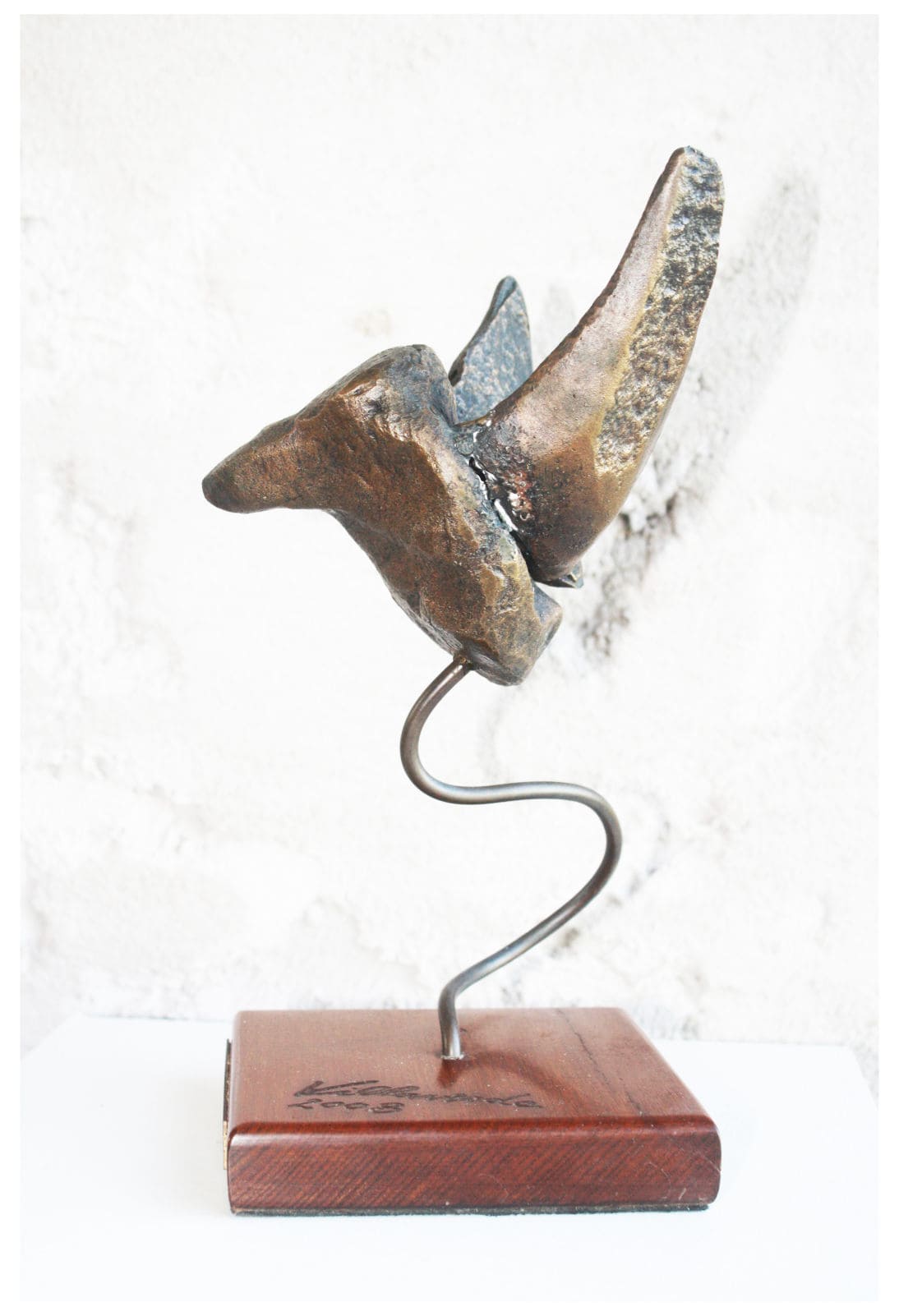 Pájaro de bronce-2008-fundición de bronce-19x33x27cm