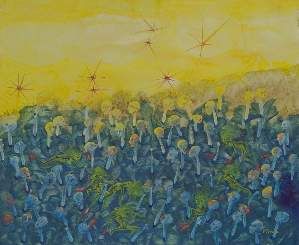 Plantines- sin fecha-óleo diluído sobre papel-38x46cm