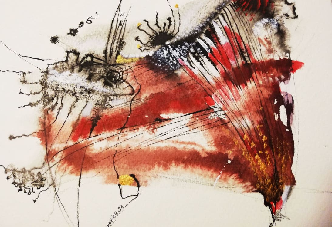 Serie Mutaciones-2021-Tec mixta sobre papel algodón 300gm-45x45cms