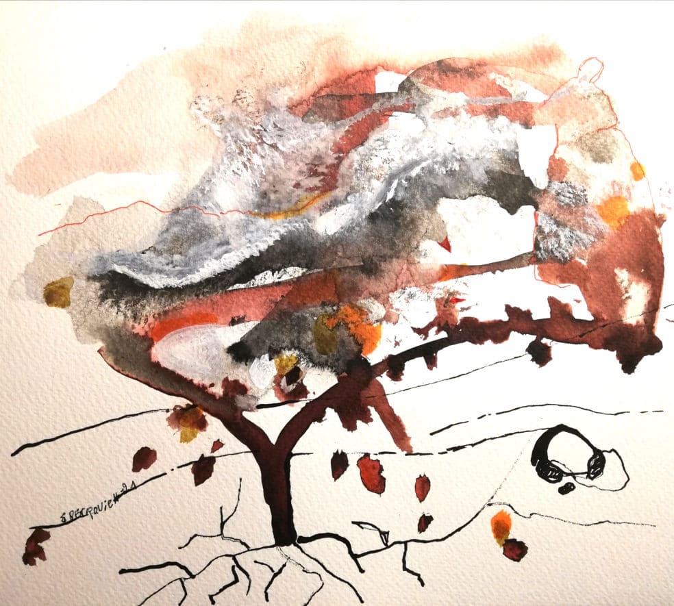 Serie Mutaciones-2021-Tec. mixta sobre papel 300 gm- 50x47cms