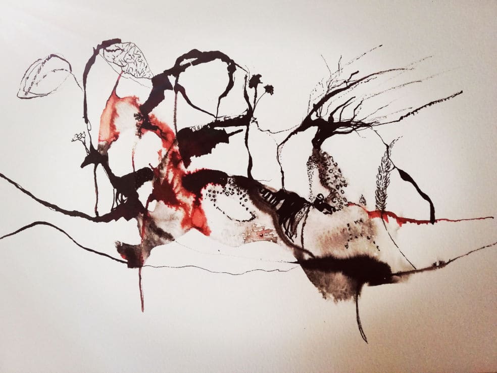 Serie Mutaciones-2021-Tec. mixta sobre papel algodón 300gm-Med variable 45x36cms